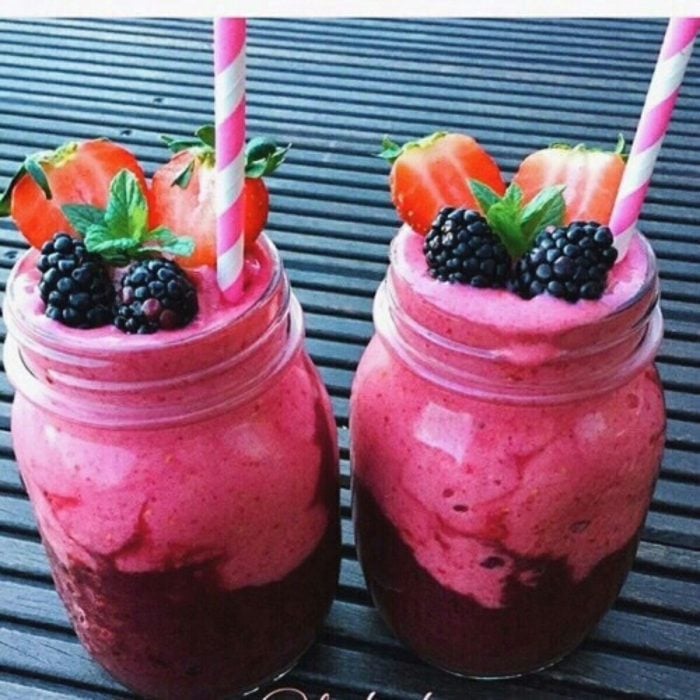 smoothie de frutos rojos