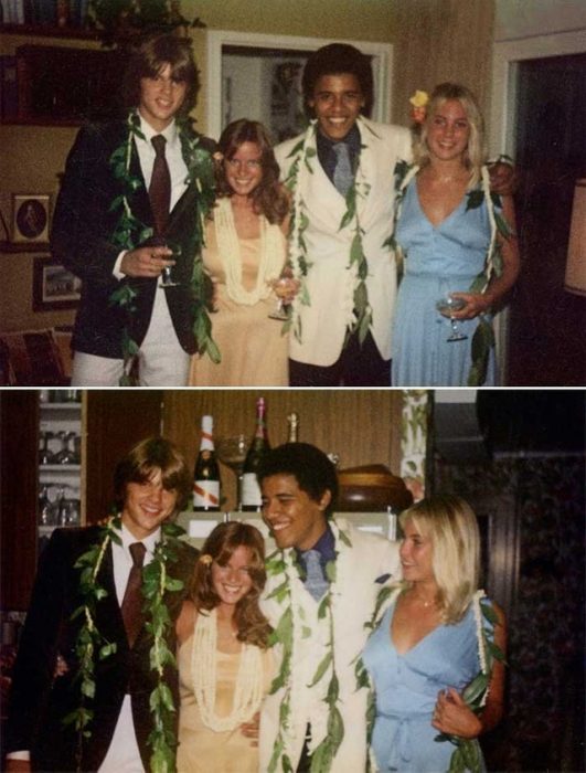 Barack Obama en su baile de graduación, 1979