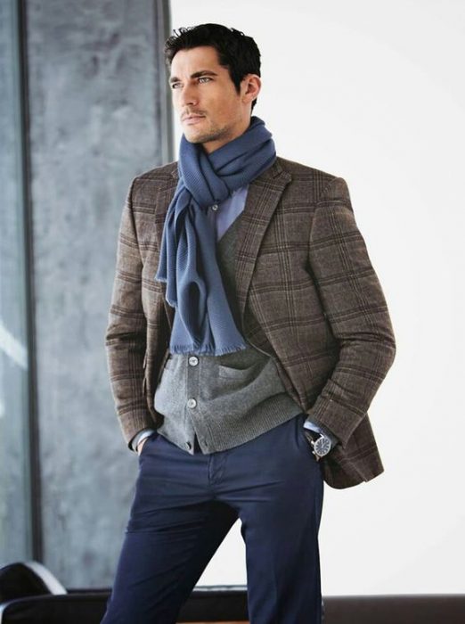 david gandy con bufanda 