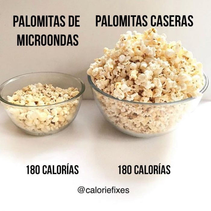 palomitas caseras vs de microondas 