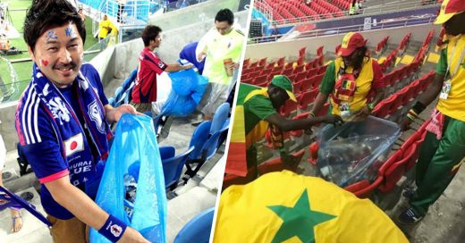 Cover Japón y Senegal recogieron su basura del estadio después del partido