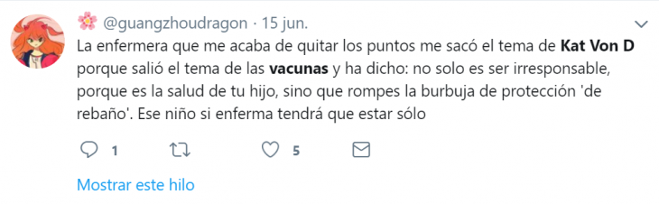 kat von d antivacuna tweet 