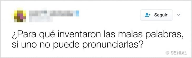 tuit de niño sobre malas palabras 