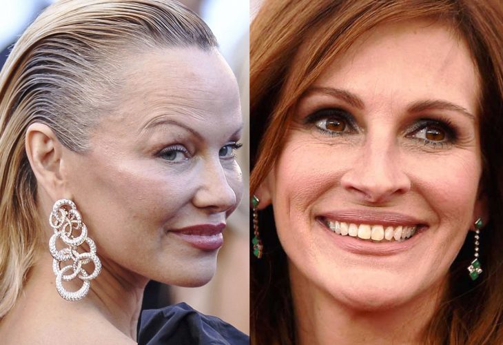 comparación entre Pamela Anderson y Julia Roberts