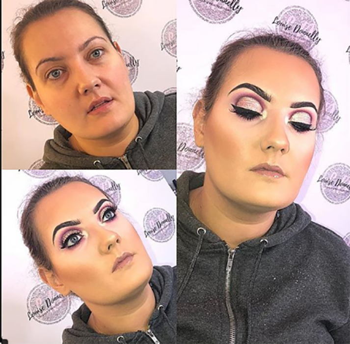 maquillaje de mujer que parece de drag queen 