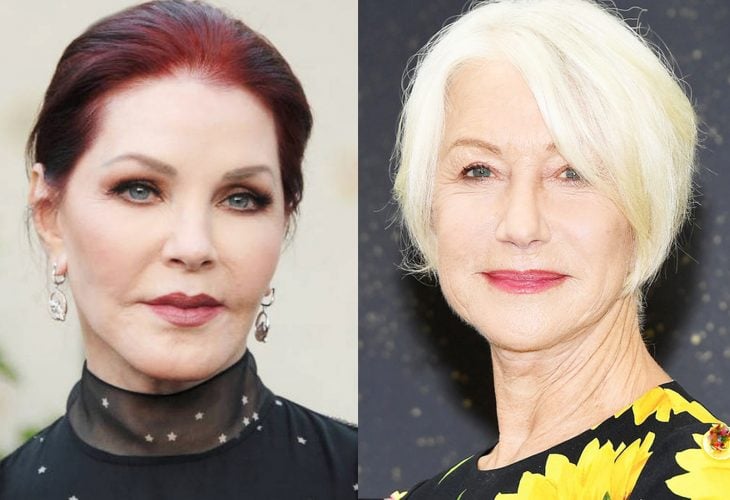 comparación entre Priscilla Presley y Helen Mirren 