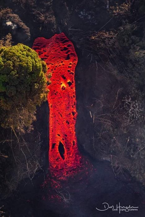 río de lava roja 
