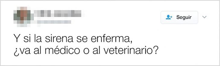 tuit si las sirenas se enferman van al médico o al veterinario