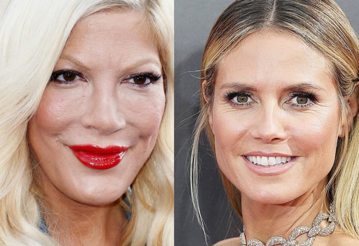 Tori Spelling y Heidi Klum comparación 