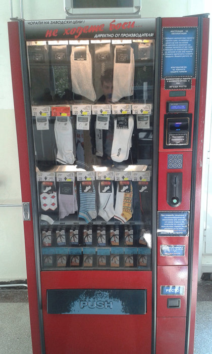 Máquina expendedora de calcetines 