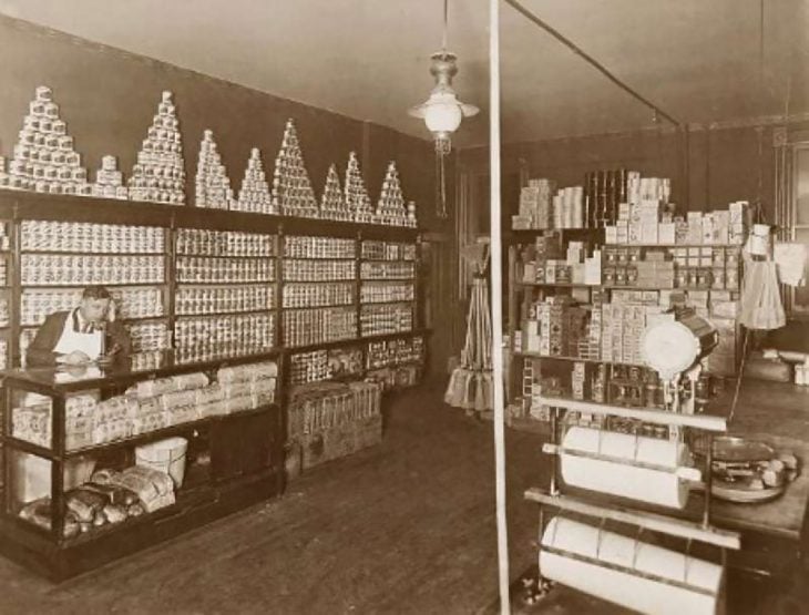 Interior de una tienda en Chicago, 1920