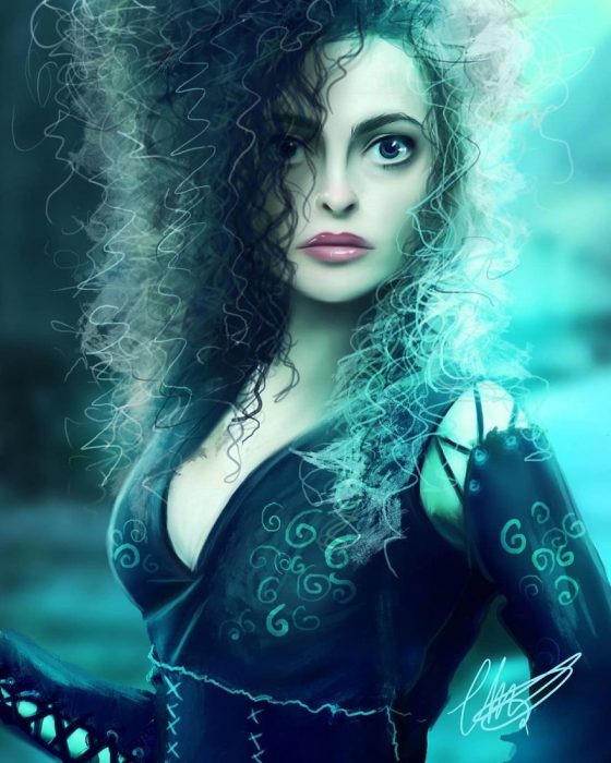 Bellatrix Lestrange estilo anime 