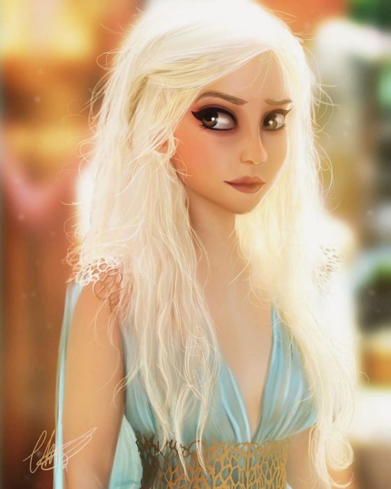 Daenerys Targaryen estilo anime 