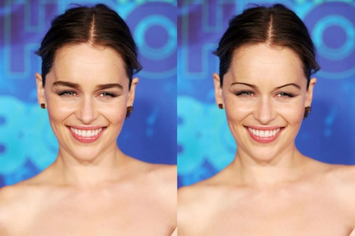 Emilia Clarke con cejas de los 90