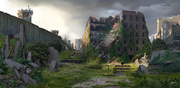 ciudad abandonada cubierta de vegetación 