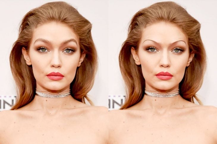 Gigi Hadid con cejas de los 90