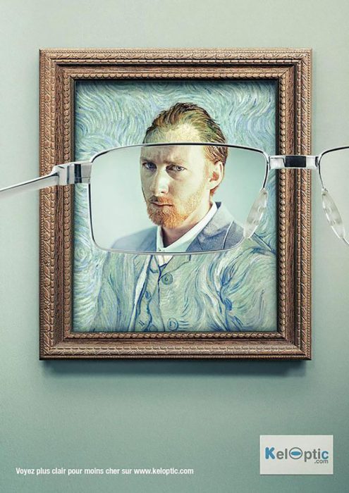 anuncio de gafas con Van Gogh