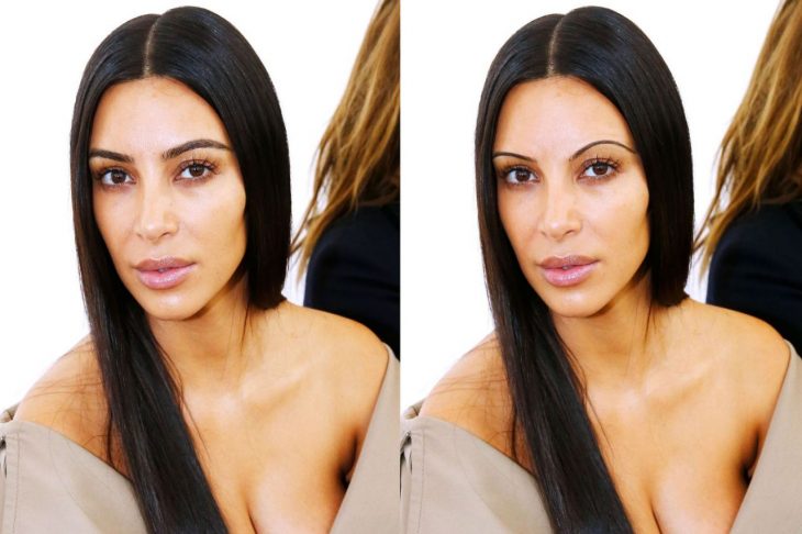  Kim Kardashian con cejas de los 90