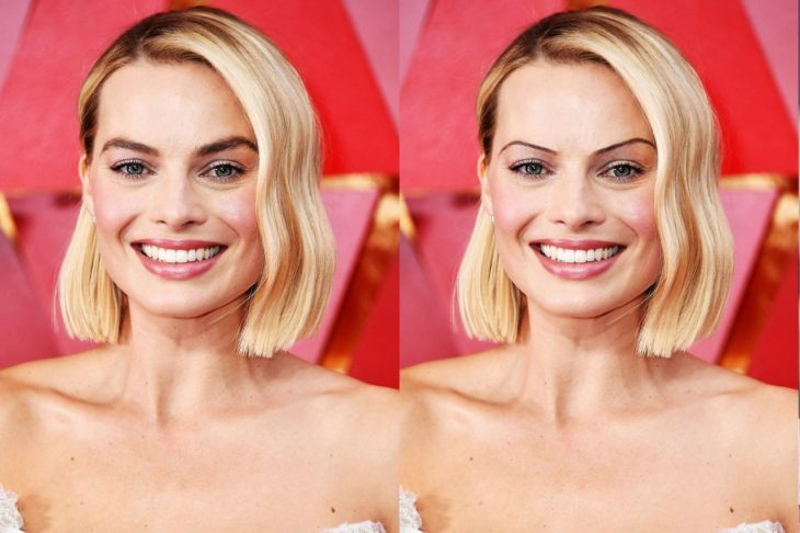  Margot Robbie con cejas de los 90 