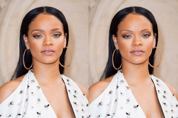 Rihanna con cejas de los 90 