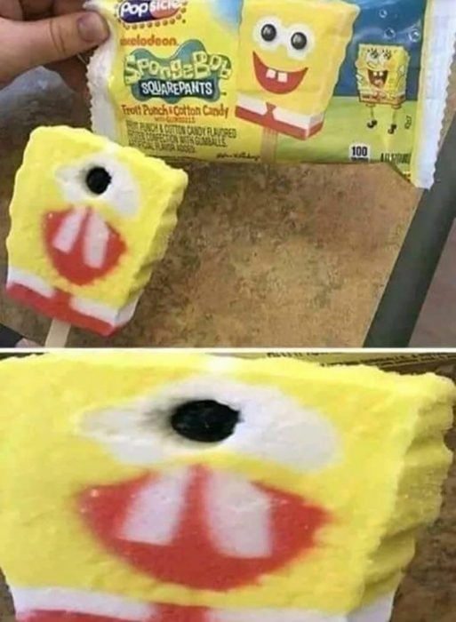 paleta de bob esponja mal hecha 