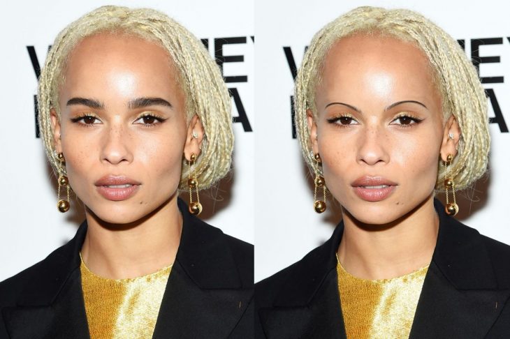 Zoë Kravitz con cejas de los 90