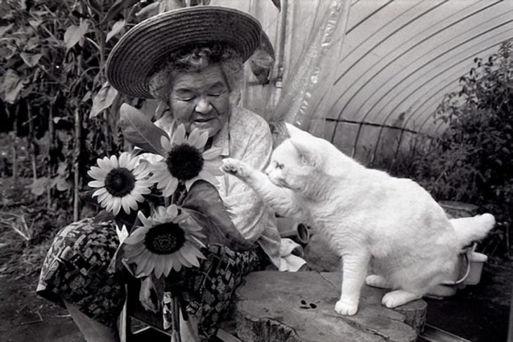 viejita y su gato 