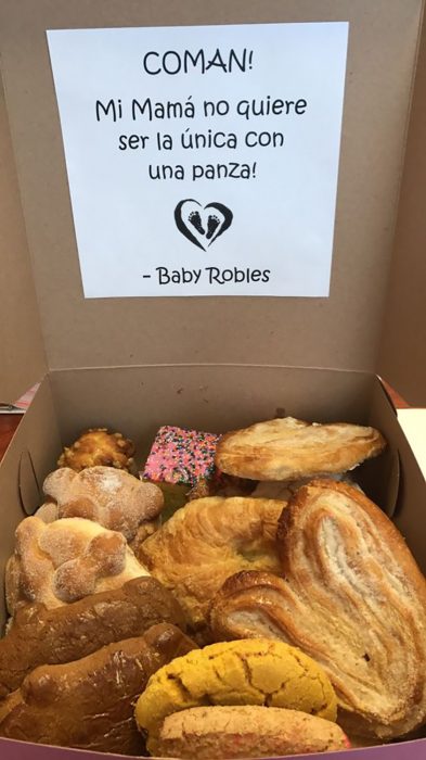 anunciar embarazo con pan dulce 