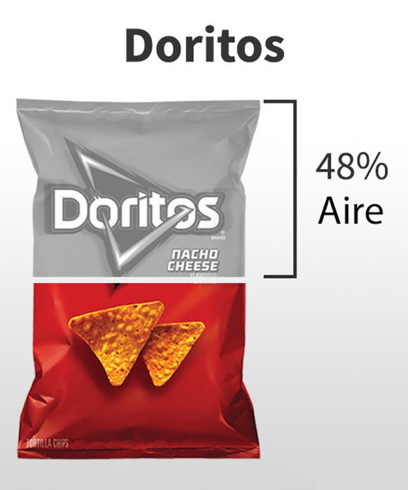 cantidad de aire en doritos 