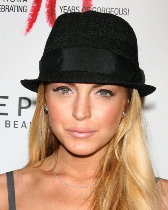 Lindsay Lohan con fedora