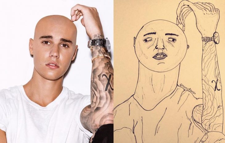 retrato feo de Justin Bieber