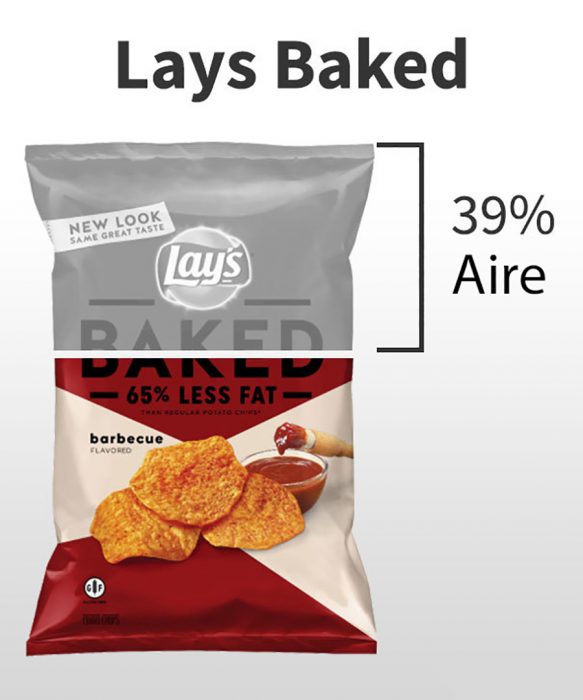 cantidad de aire en Lays Backed