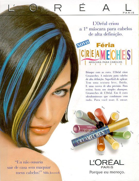 rimel de mechas de colores 