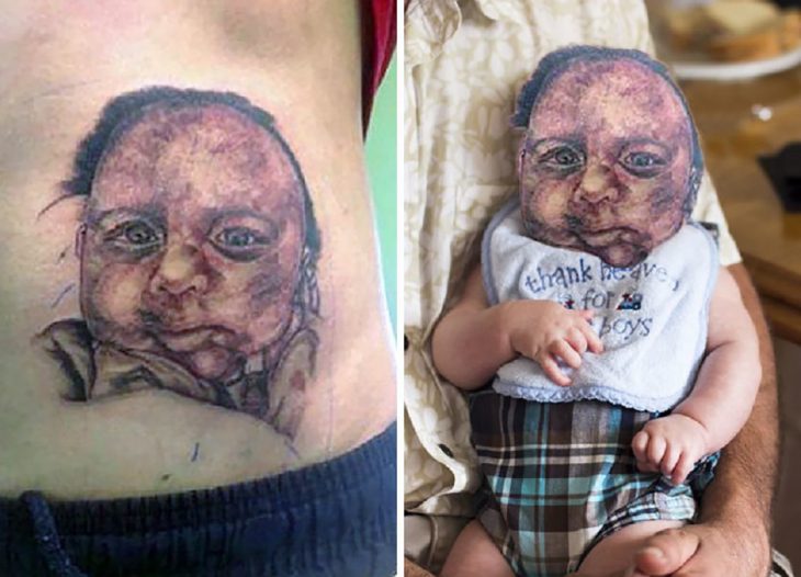 tatuaje feo de un bebé 