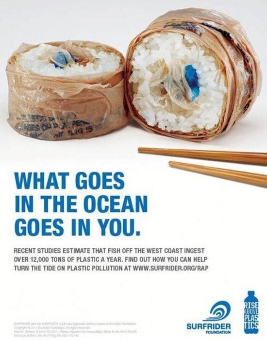 sushi de bolsas de plástico 
