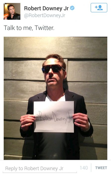 robert downey jr. primer tweet