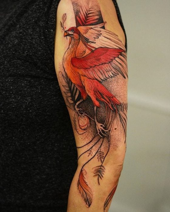 tatuaje de un fenix 