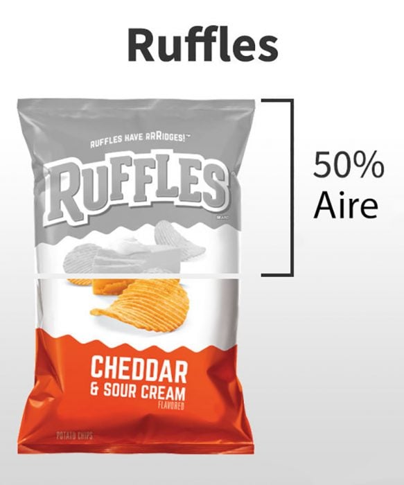 cantidad de aire en los Ruffles