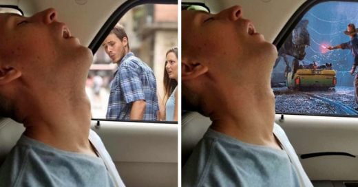 Cover Este hombre se durmió durante un viaje y su novia pidió en internet que lo photoshopearan