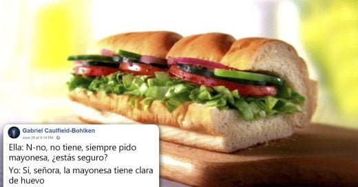 Cover Un empleado de Subway le explicó a una vegana que la mayonesa tenía huevo