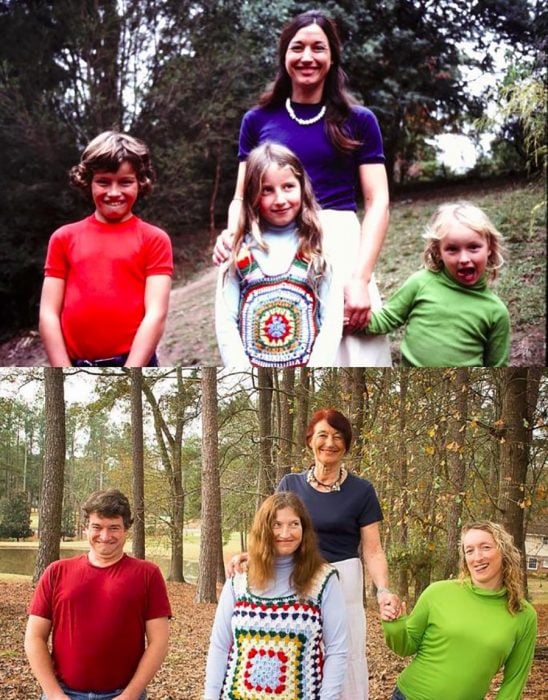 Retrato familia 1975 vs. 2015