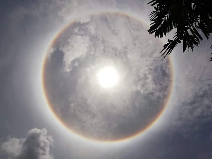 circunferencia que forma la luz del sol