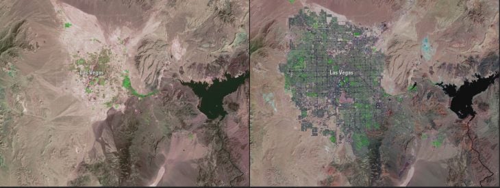 Explosión urbana en Las Vegas, Nevada: 1972 - 2018