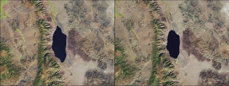 El lago Walker de Nevada se ha vuelto más pequeño y salado: 1988 - 2017