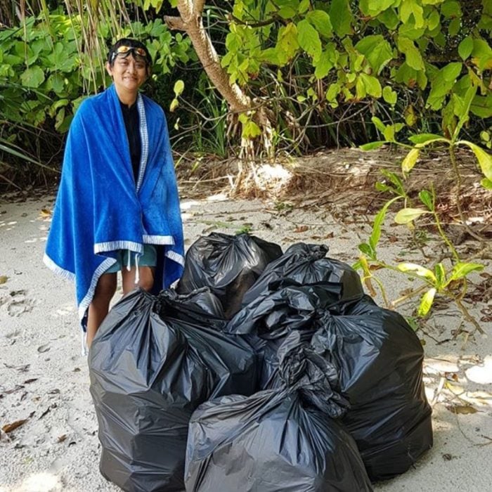 princesa de malasia con basura 