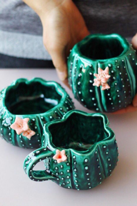 taza de cactus 