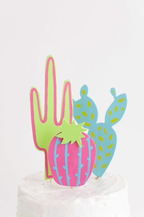 topping de pastel de cactus 
