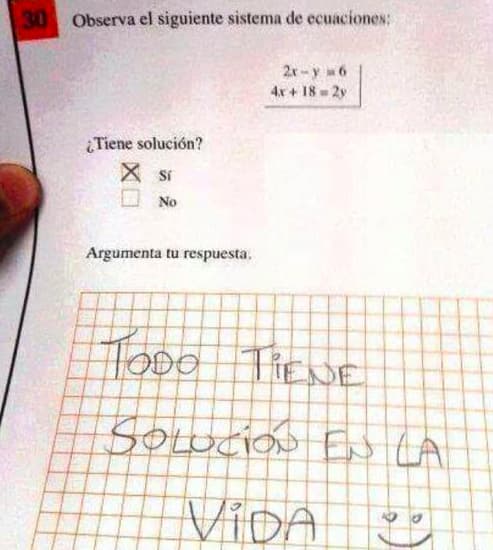 niños respuestas creativas estudiantes examen