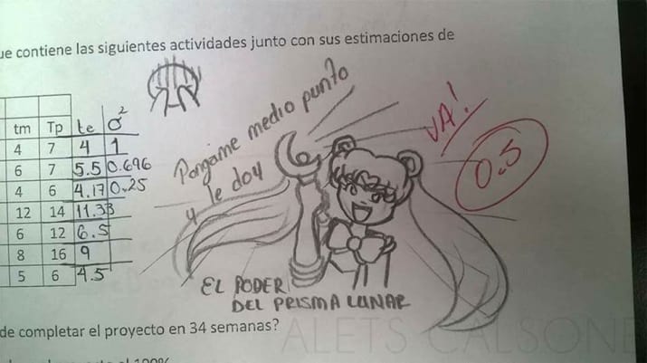 niños respuestas creativas estudiantes examen