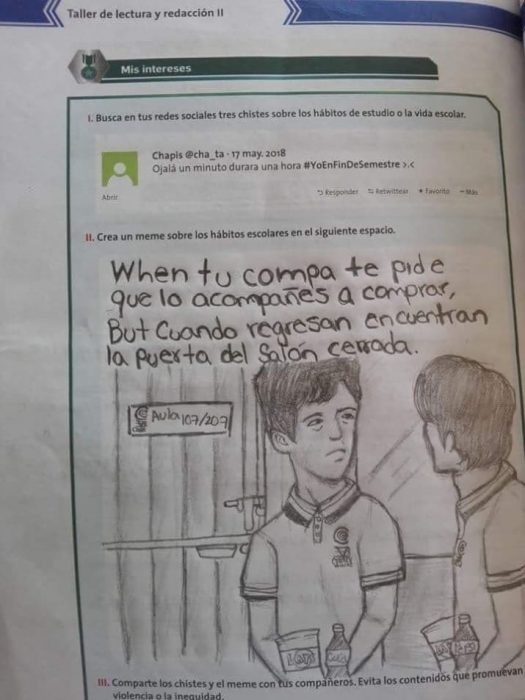 niños respuestas creativas estudiantes examen